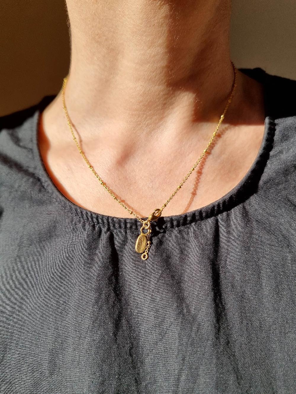 NOOSA Ball curb chain necklace gold plated brass