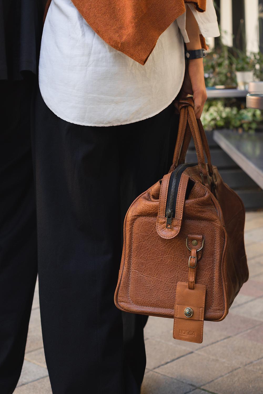 NOOSA Meili Luggage Tag Mid Brown