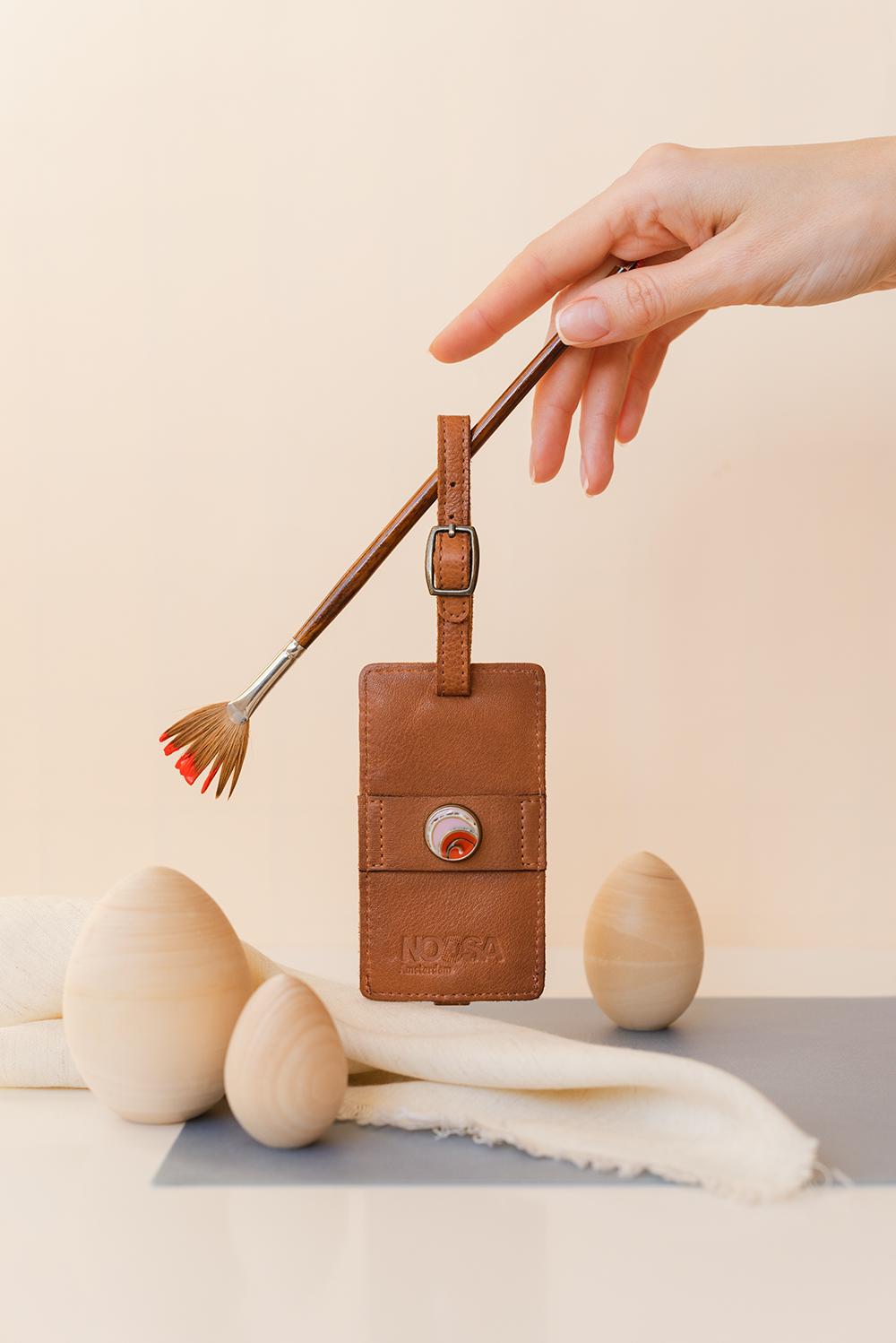 NOOSA Meili Luggage Tag Mid Brown