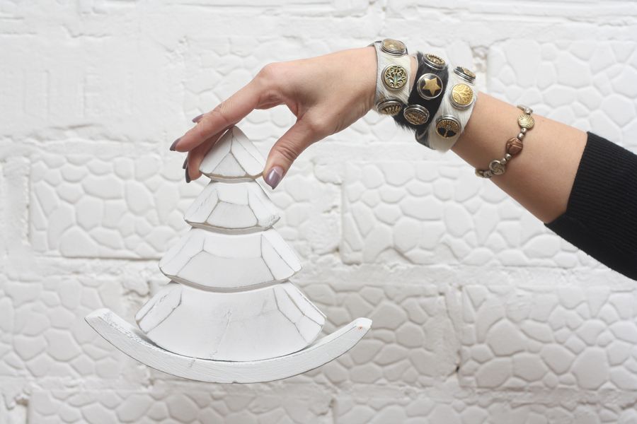 NOOSA Original Classic Cowhide Bracelet White