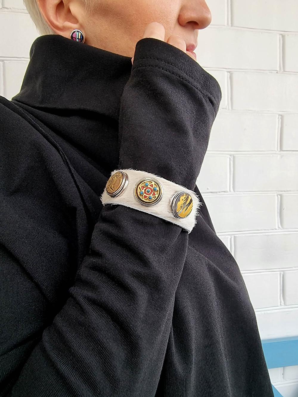 NOOSA Original classic cowhide bracelet white