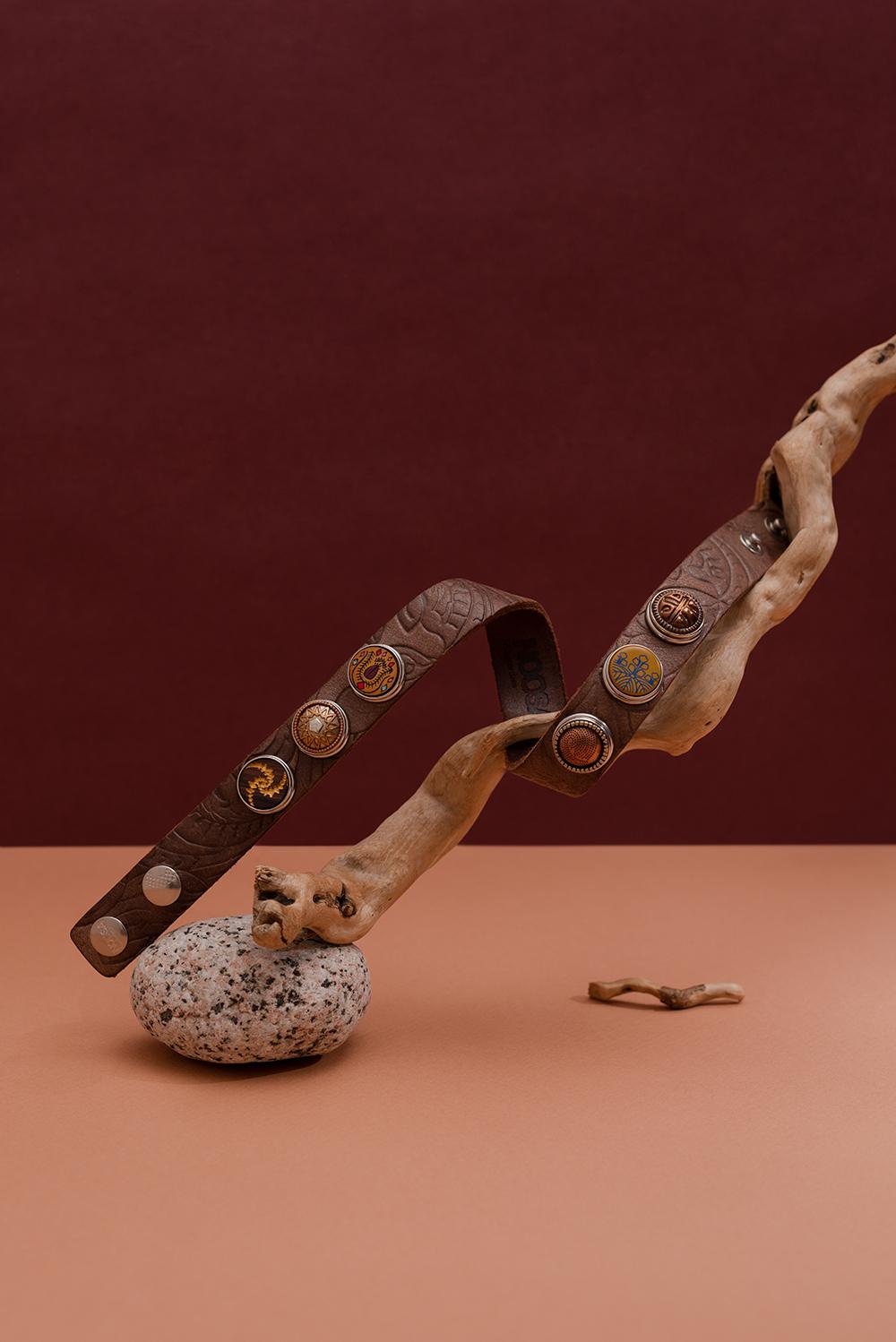 NOOSA Original classic double bracelet chocolate