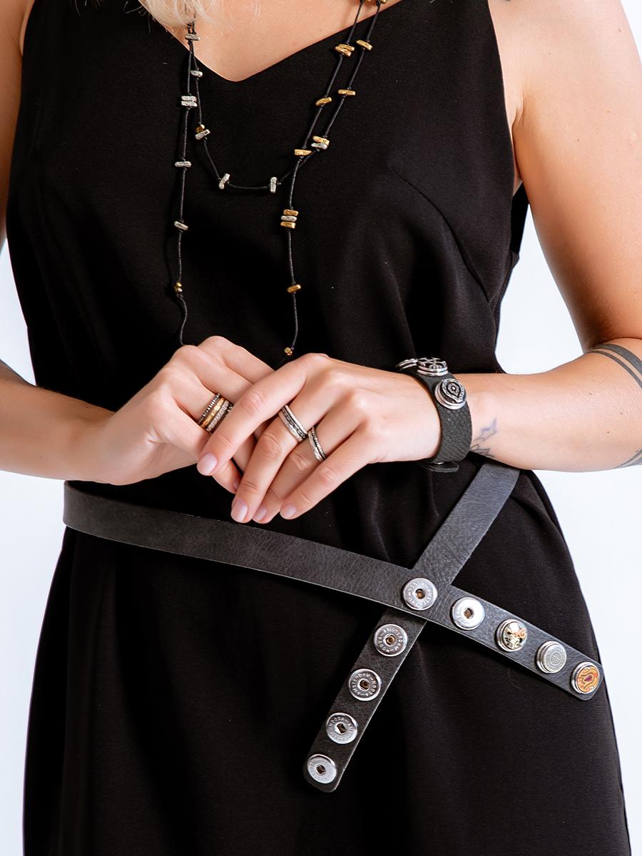 NOOSA Original Classic Narrow Belt Black Graphite