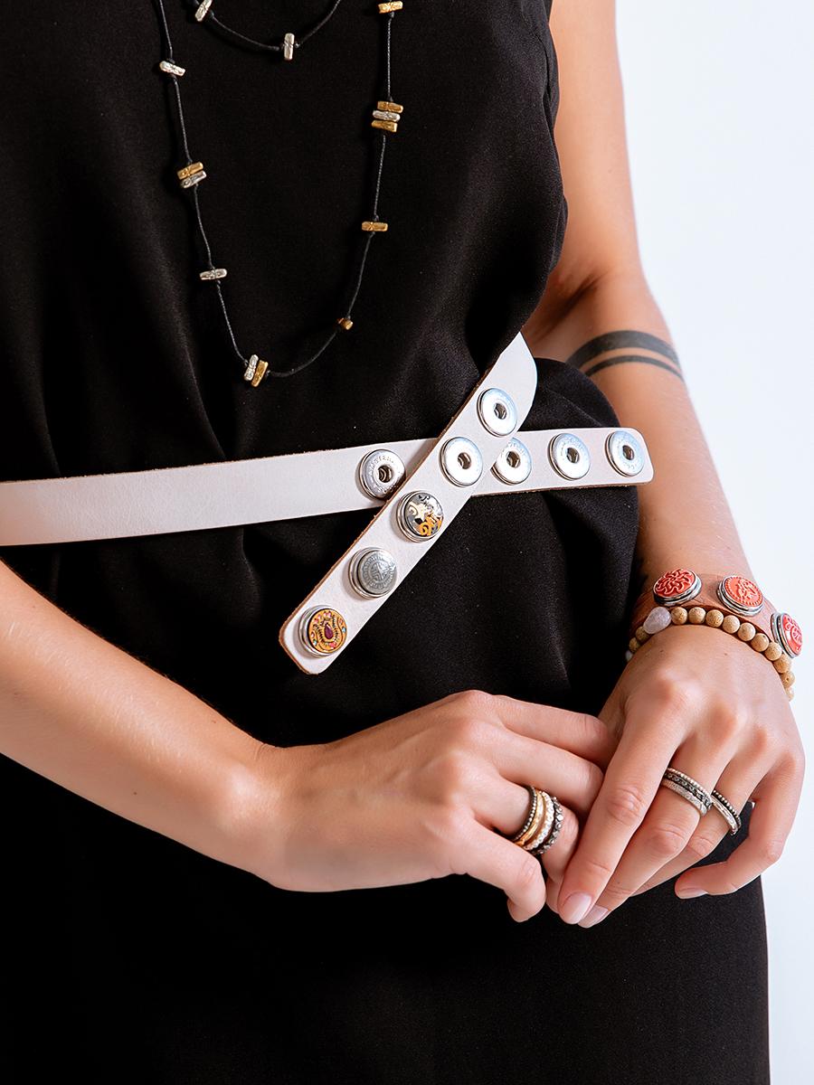 NOOSA Original Classic Narrow Belt White