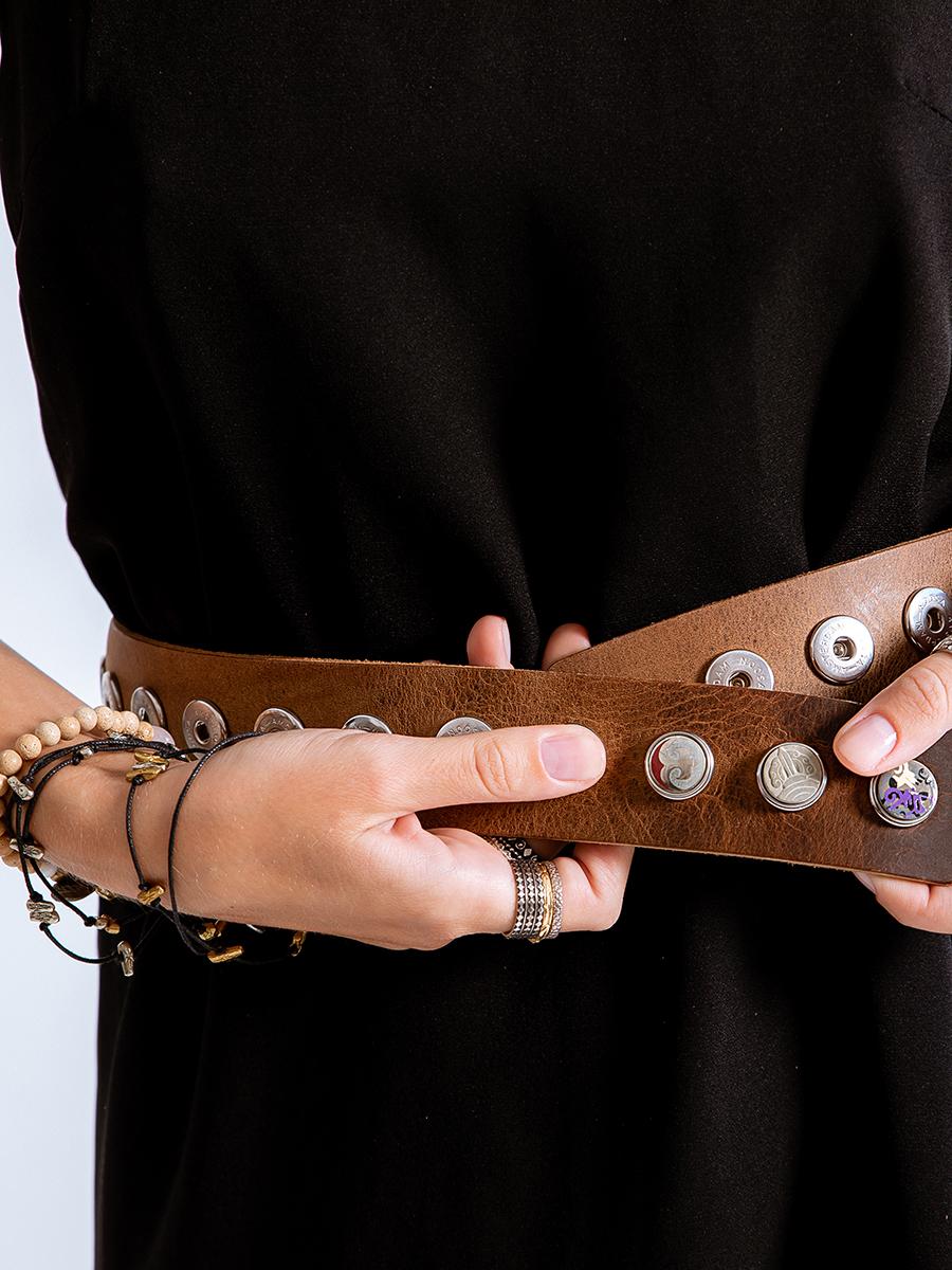 NOOSA Original Classic Wide Allover Belt Brown