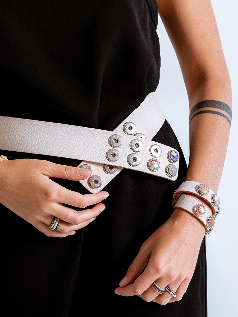 NOOSA Original Classic Wide Belt White