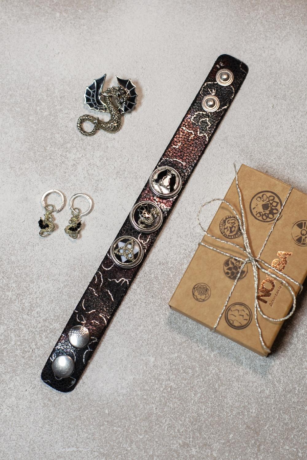 NOOSA Original Flora Bracelet Flower Print Black