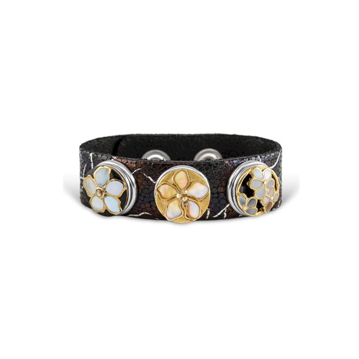 NOOSA Original Flora Bracelet Flower Print Black