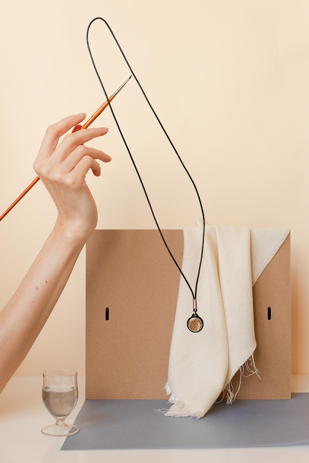 NOOSA Original Mani Leather Necklace Black