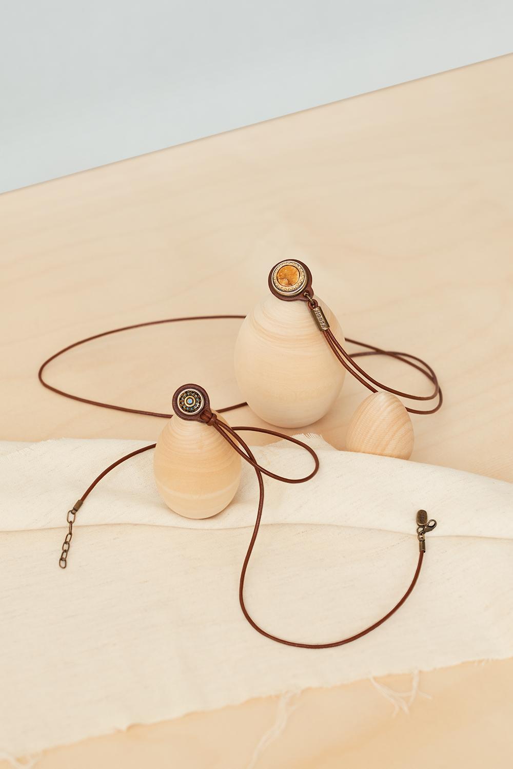 NOOSA Original Mani Leather Necklace Mid Brown