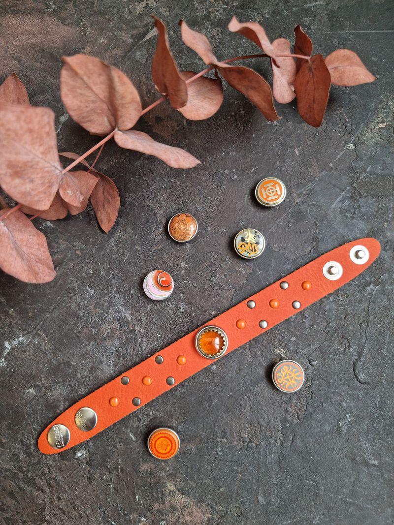 NOOSA Original Origin Studded Bracelet Tangerine