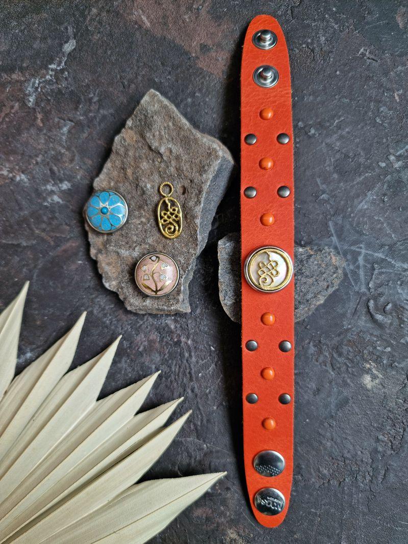 NOOSA Original Origin Studded Bracelet Tangerine