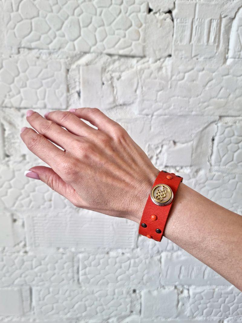 NOOSA Original Origin studded bracelet tangerine