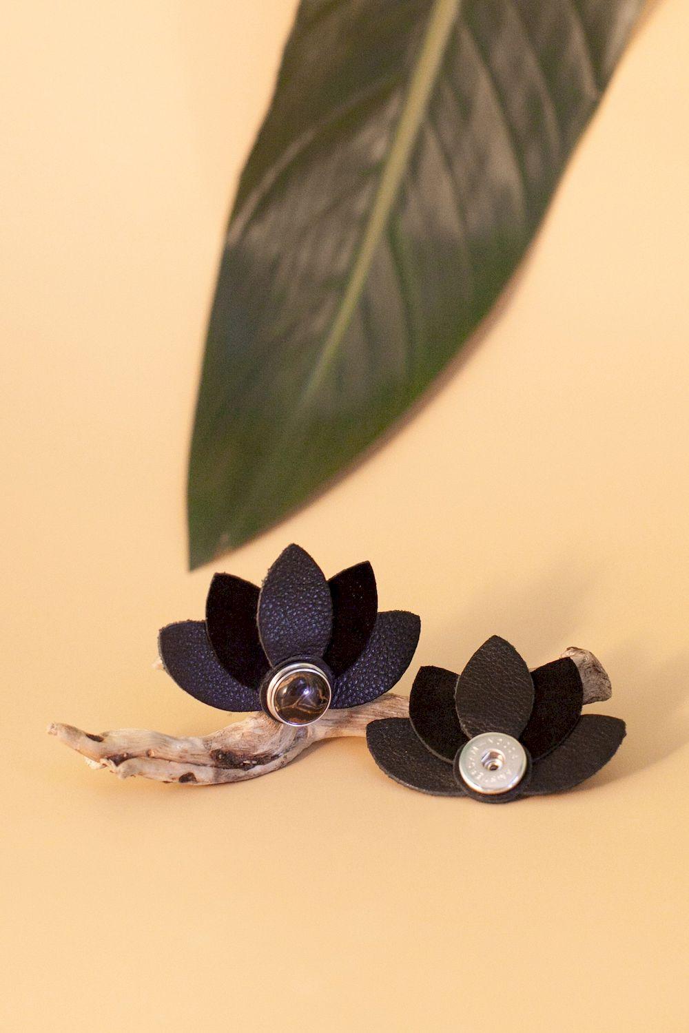 NOOSA Padma brooch black