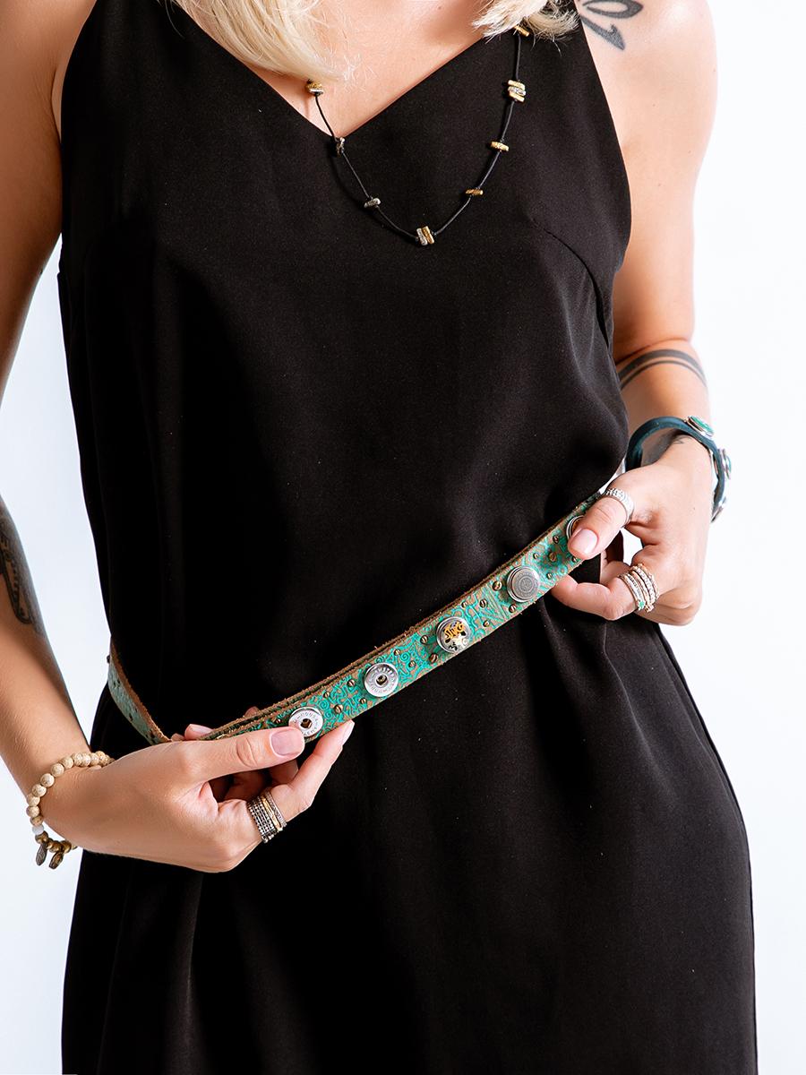 NOOSA Pattern Belt Turquoise