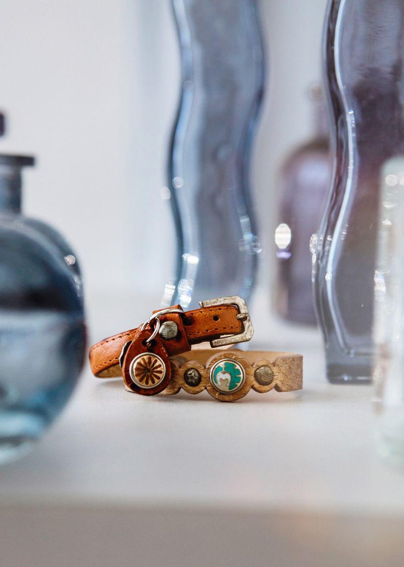 NOOSA Petite Dots bracelet cognac