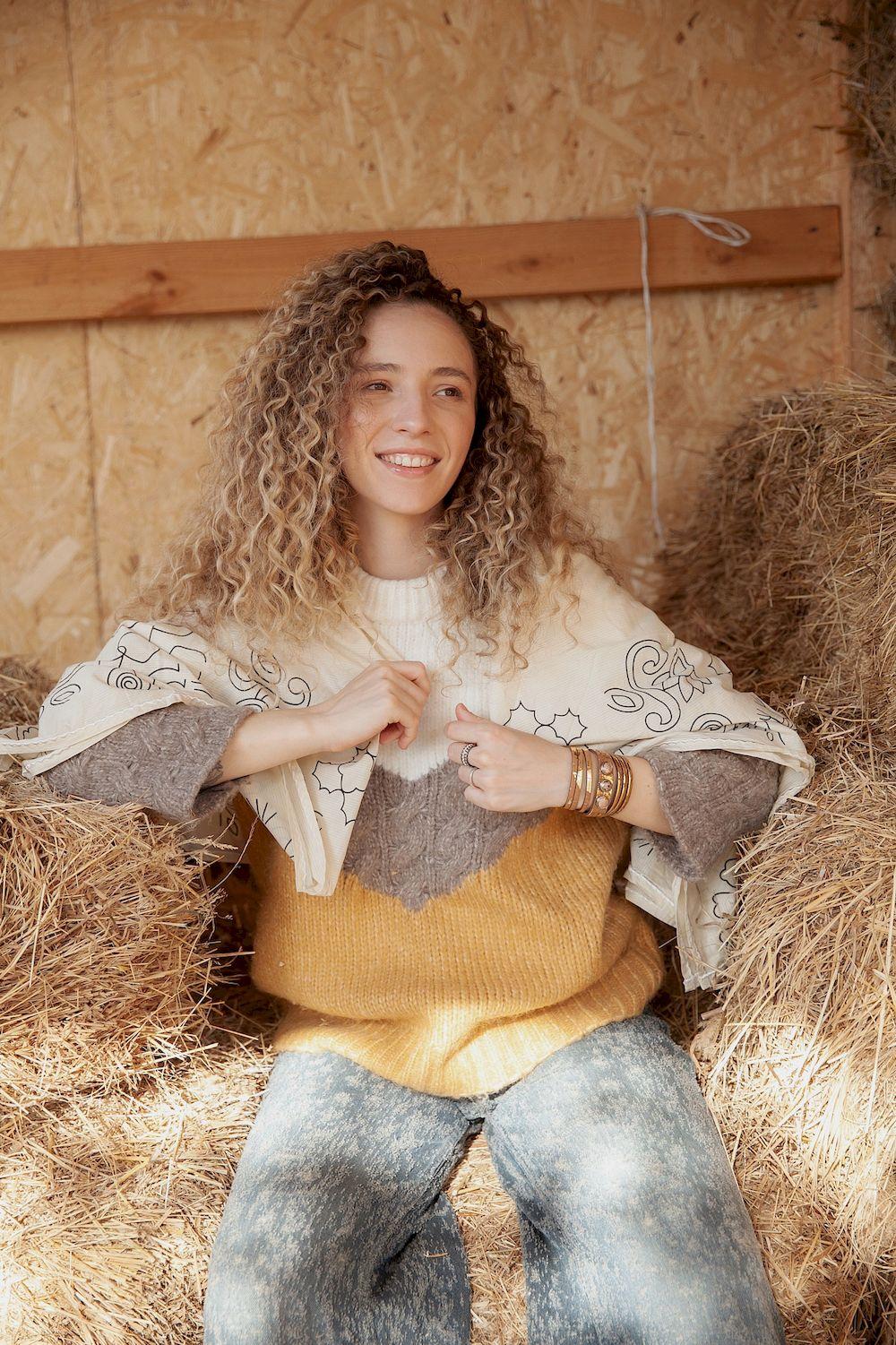 NOOSA Petite Triple bracelet golden foil natural