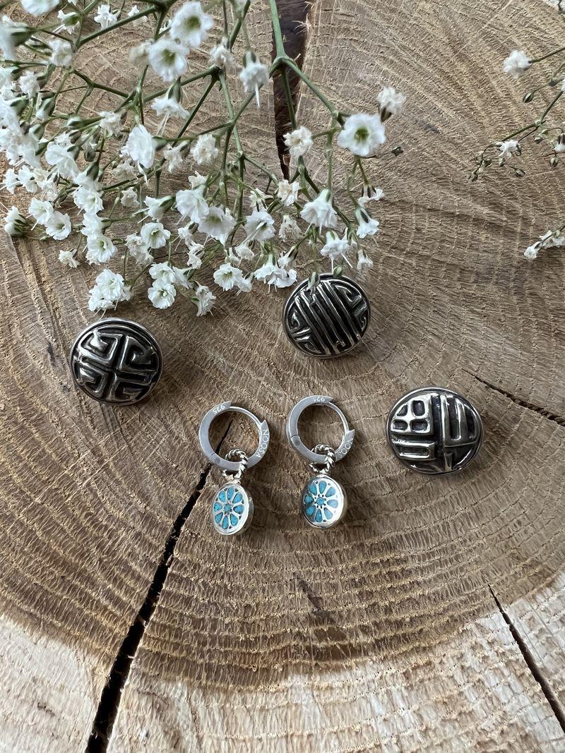 NOOSA Relic Blue Anemone pendant