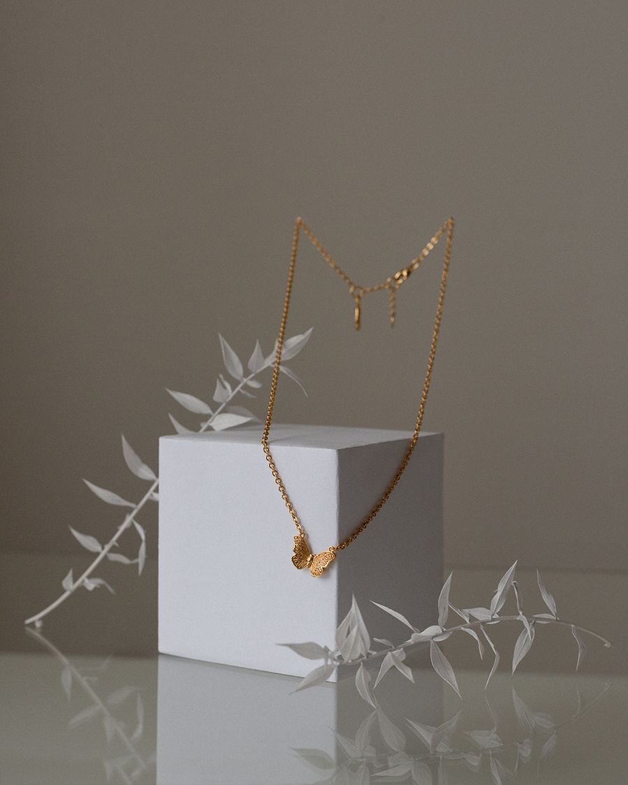 NOOSA Relic Butterfly Necklace Gold-plated Silver