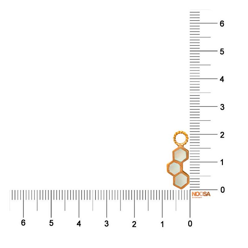 NOOSA Relic Triple honey combs pendant