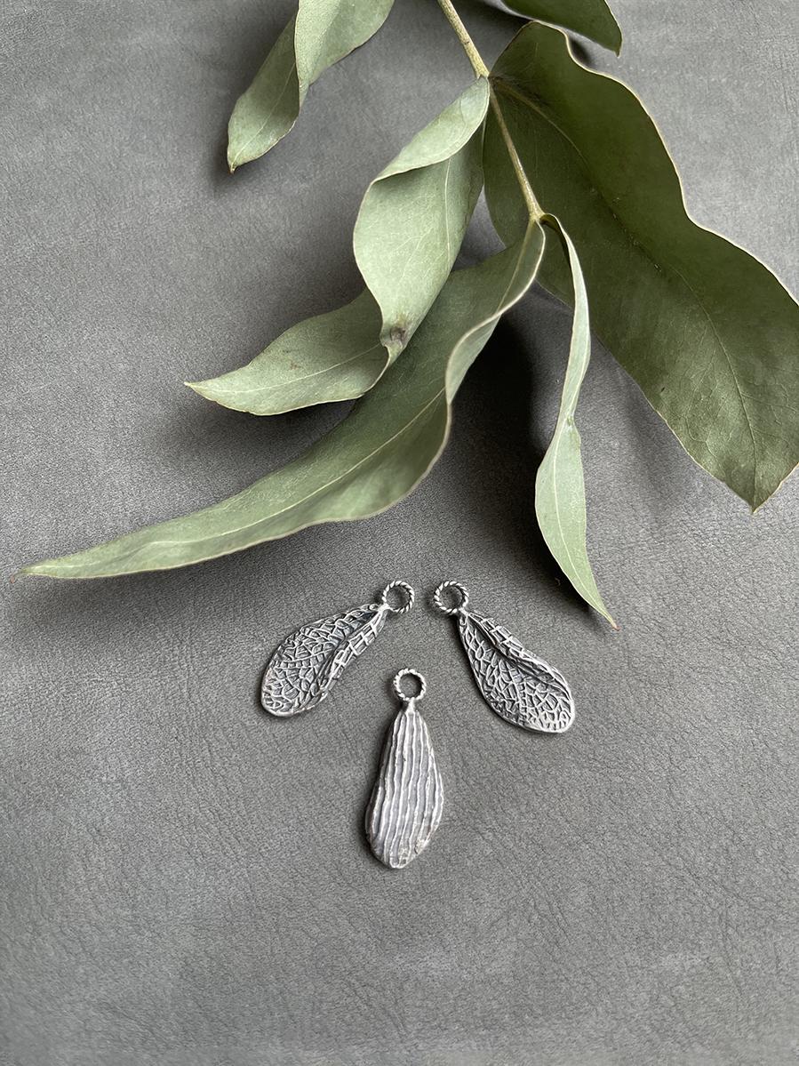 NOOSA Relic Wing Oxidized Silver Pendant
