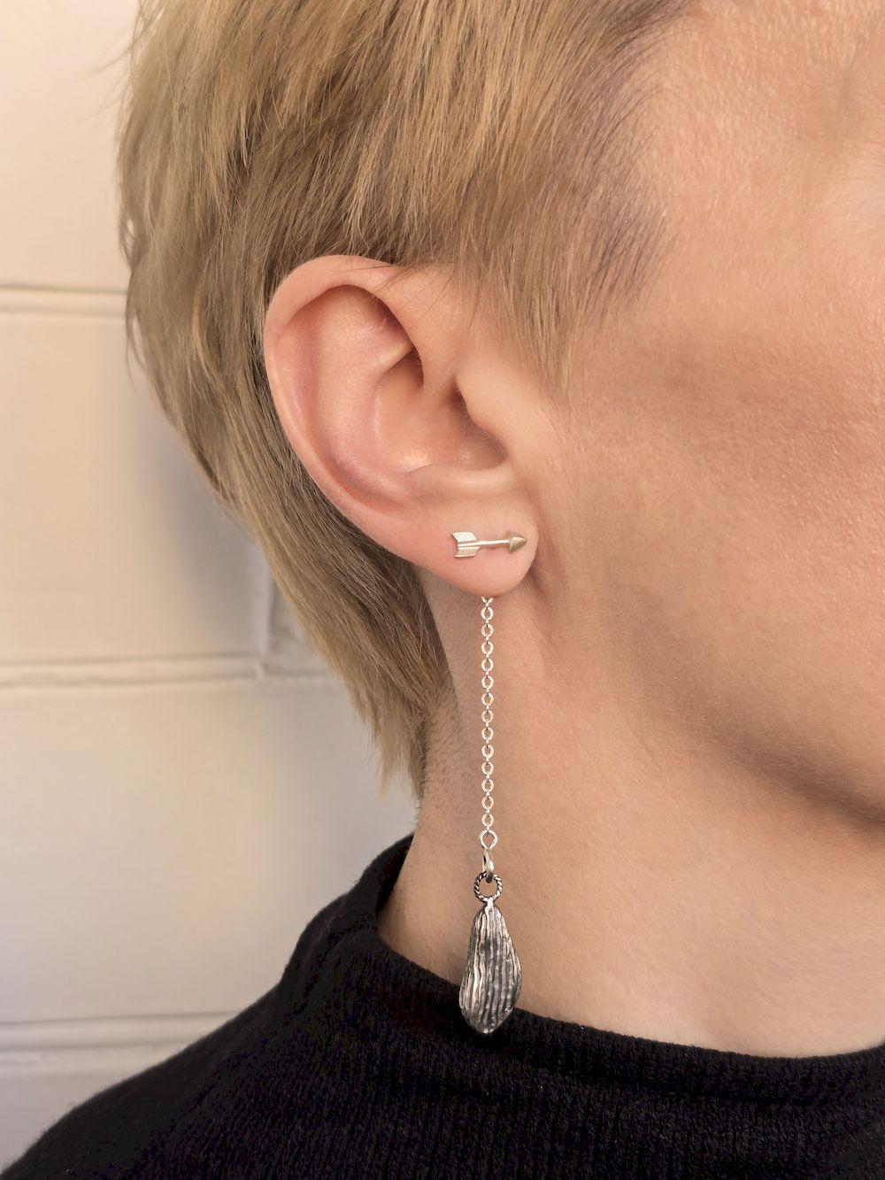 NOOSA Relic Wing oxidized silver pendant