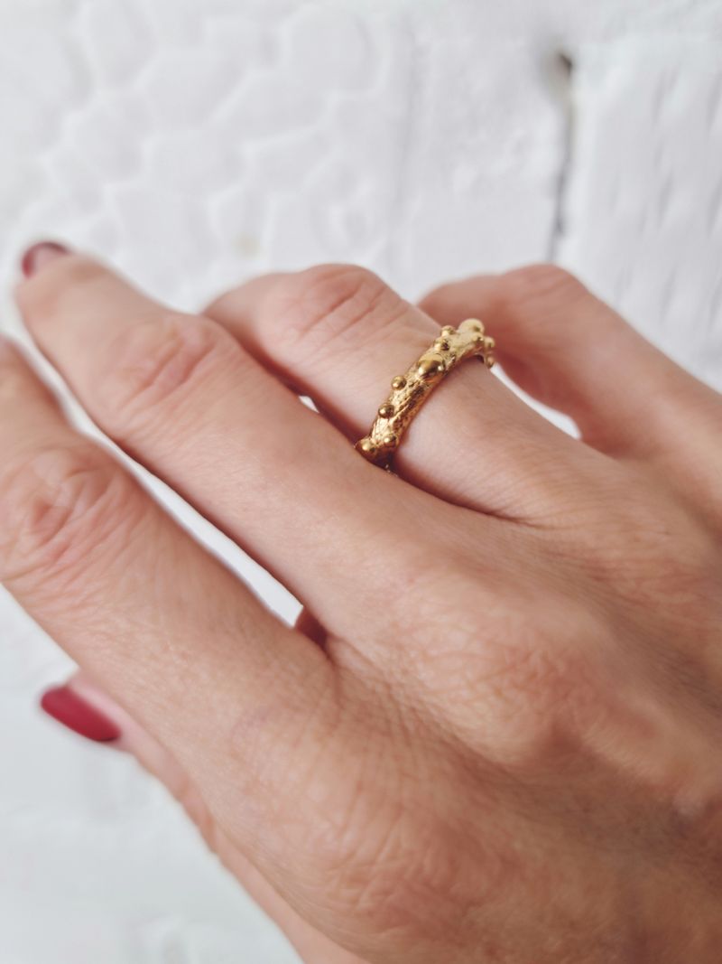 NOOSA Ring Bumps Gold-plated Silver