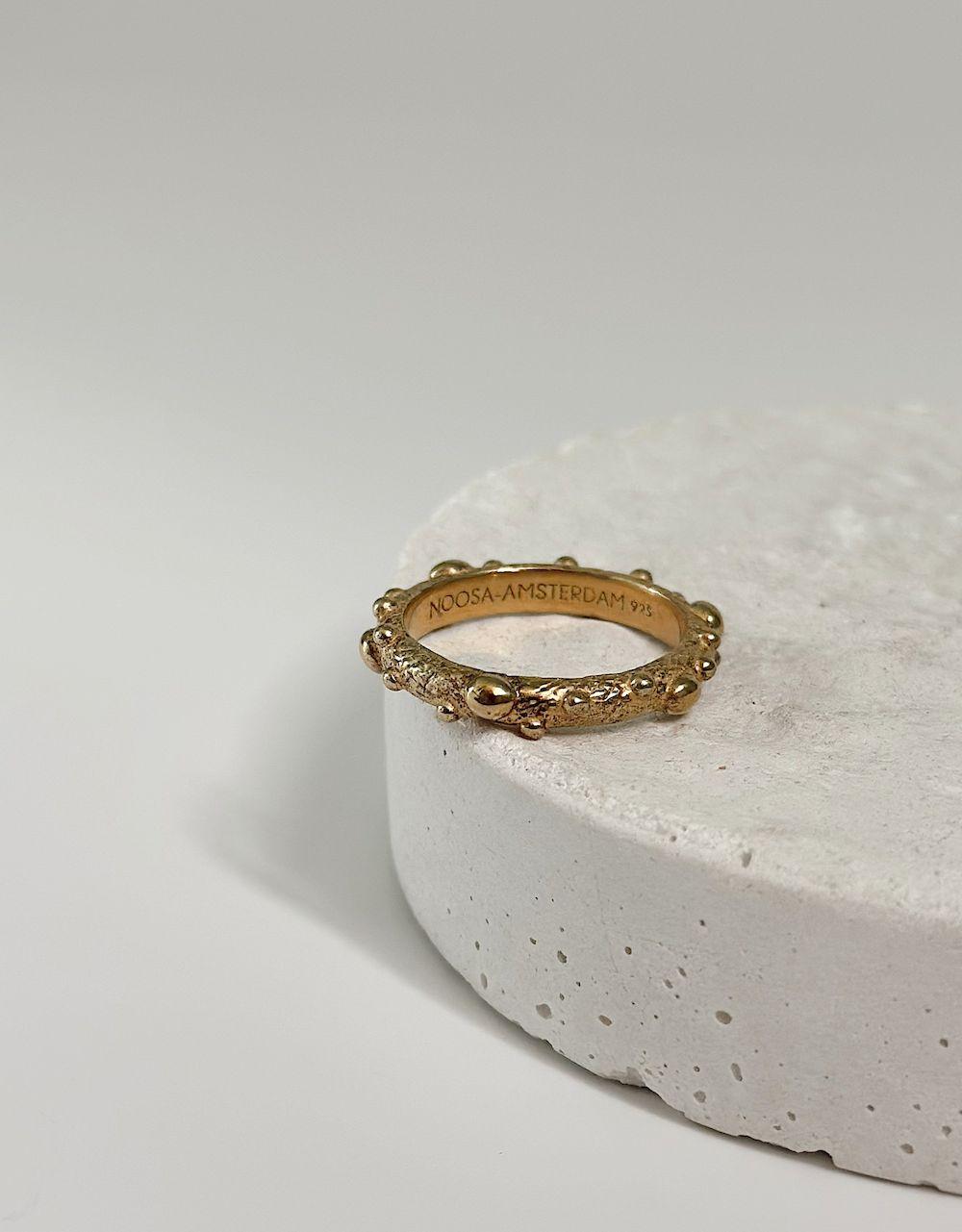NOOSA Ring Bumps Gold-plated Silver