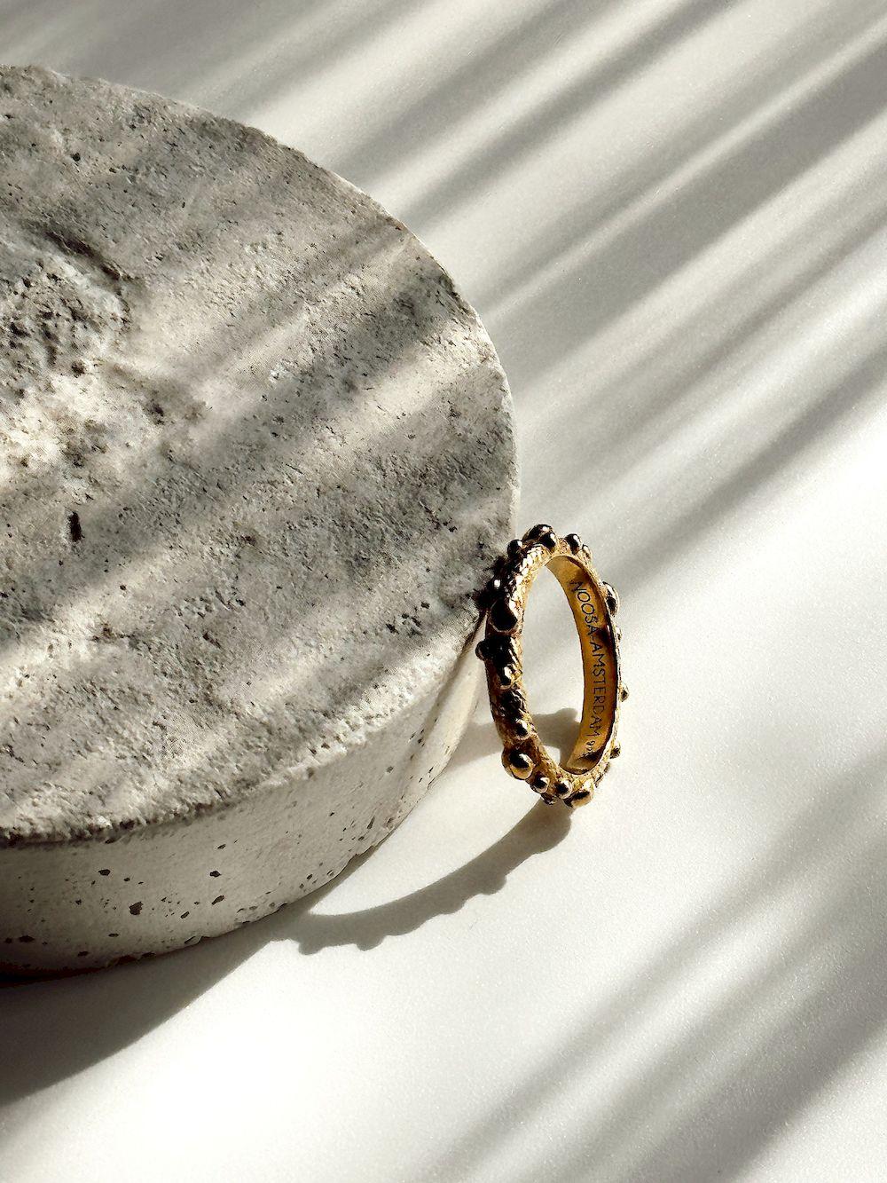 NOOSA Ring Bumps gold-plated silver