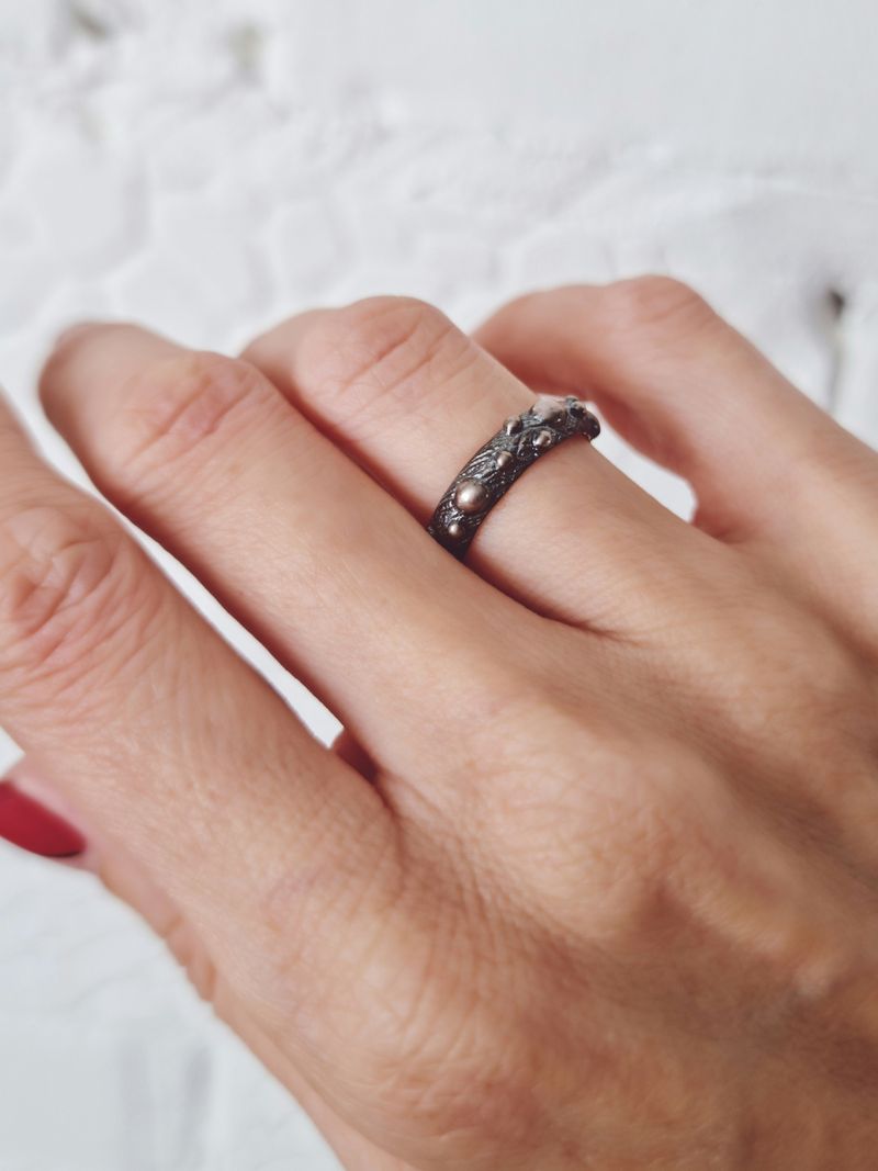 NOOSA Ring Bumps Oxidized Silver