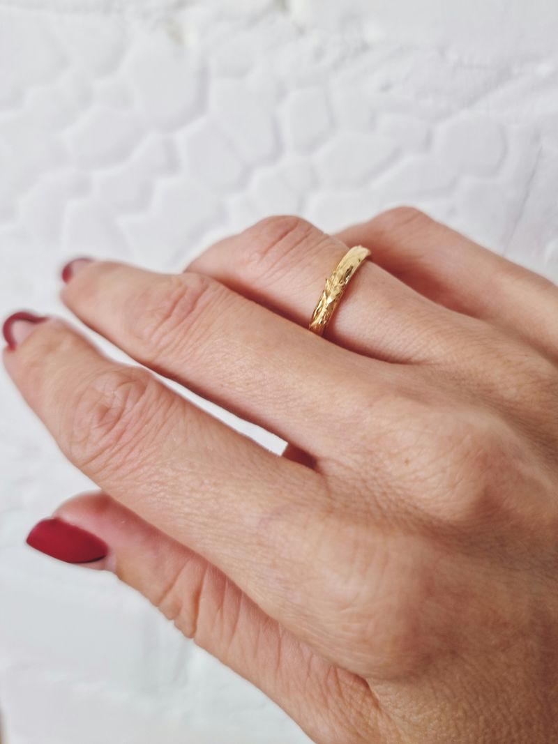 NOOSA Ring Oakleaf Gold-plated Silver