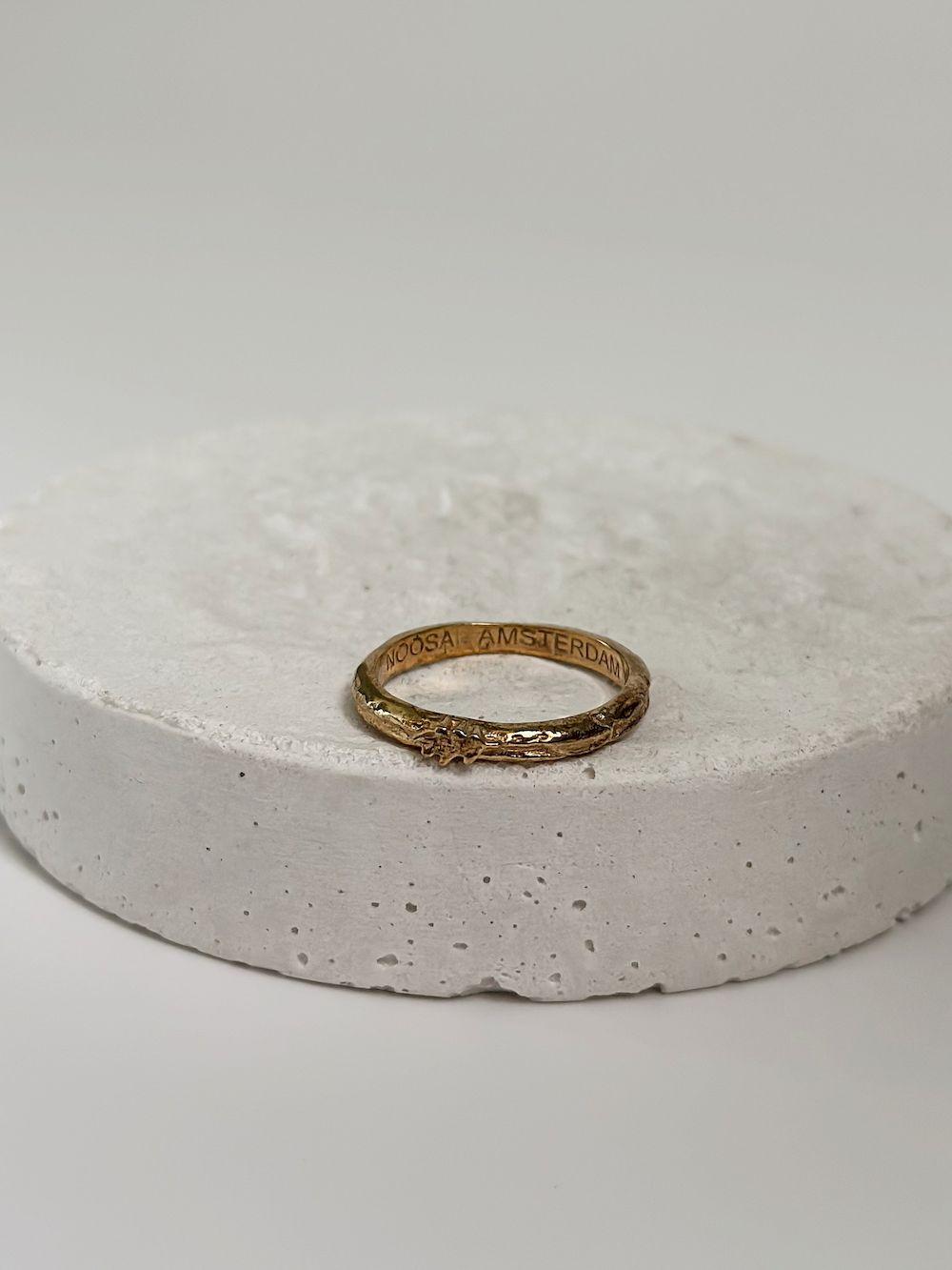 NOOSA Ring Oakleaf Gold-plated Silver