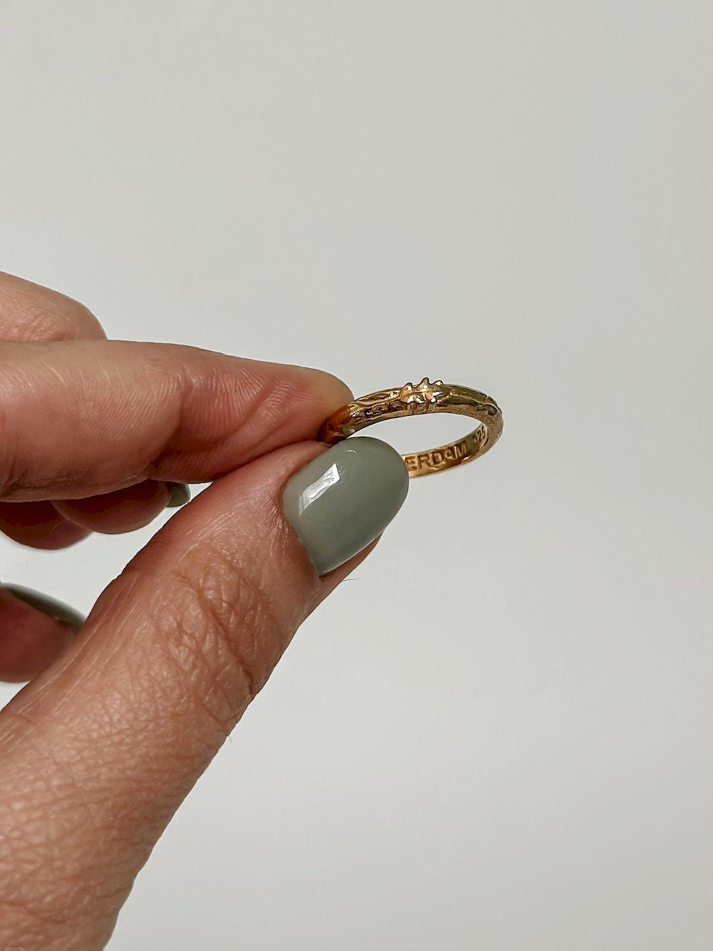 NOOSA Ring Oakleaf gold-plated silver