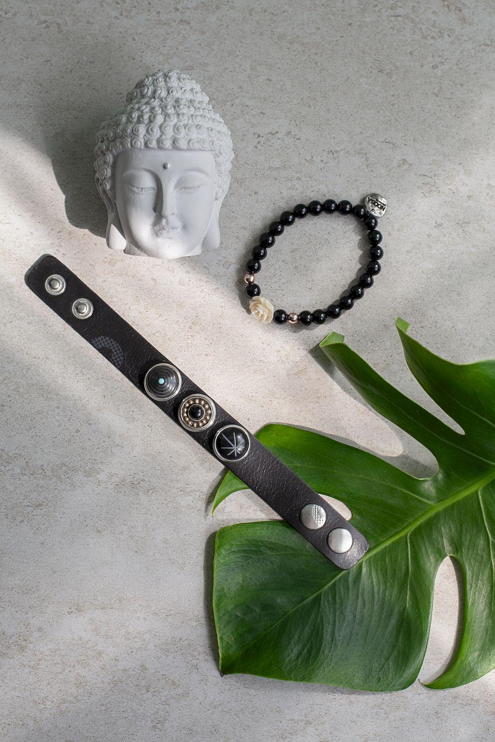 NOOSA Rosehip Black Onyx Stretch Bracelet