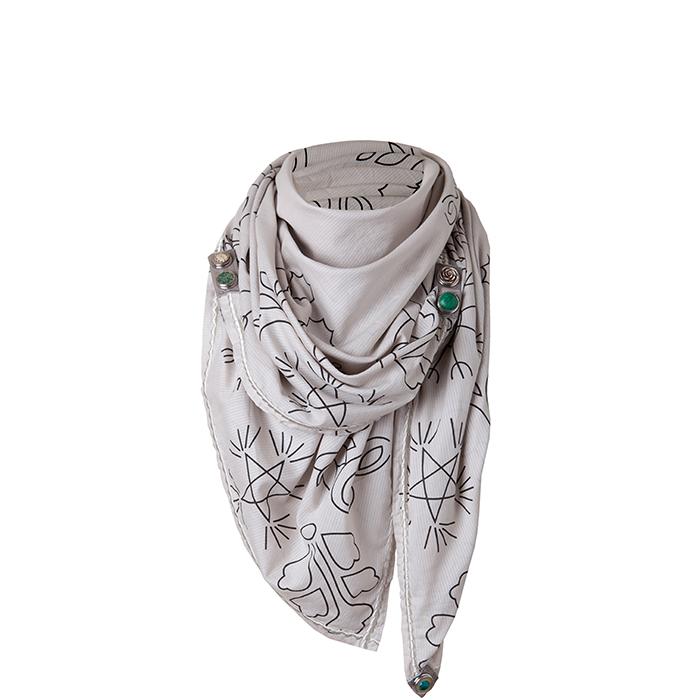 NOOSA Scarf Beige-black