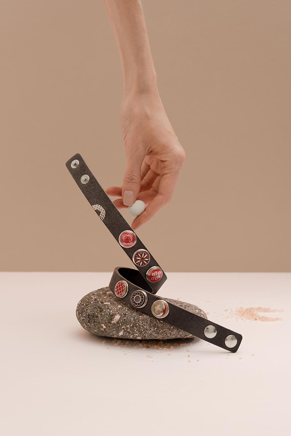 NOOSA Original Classic Double Bracelet Black Graphite