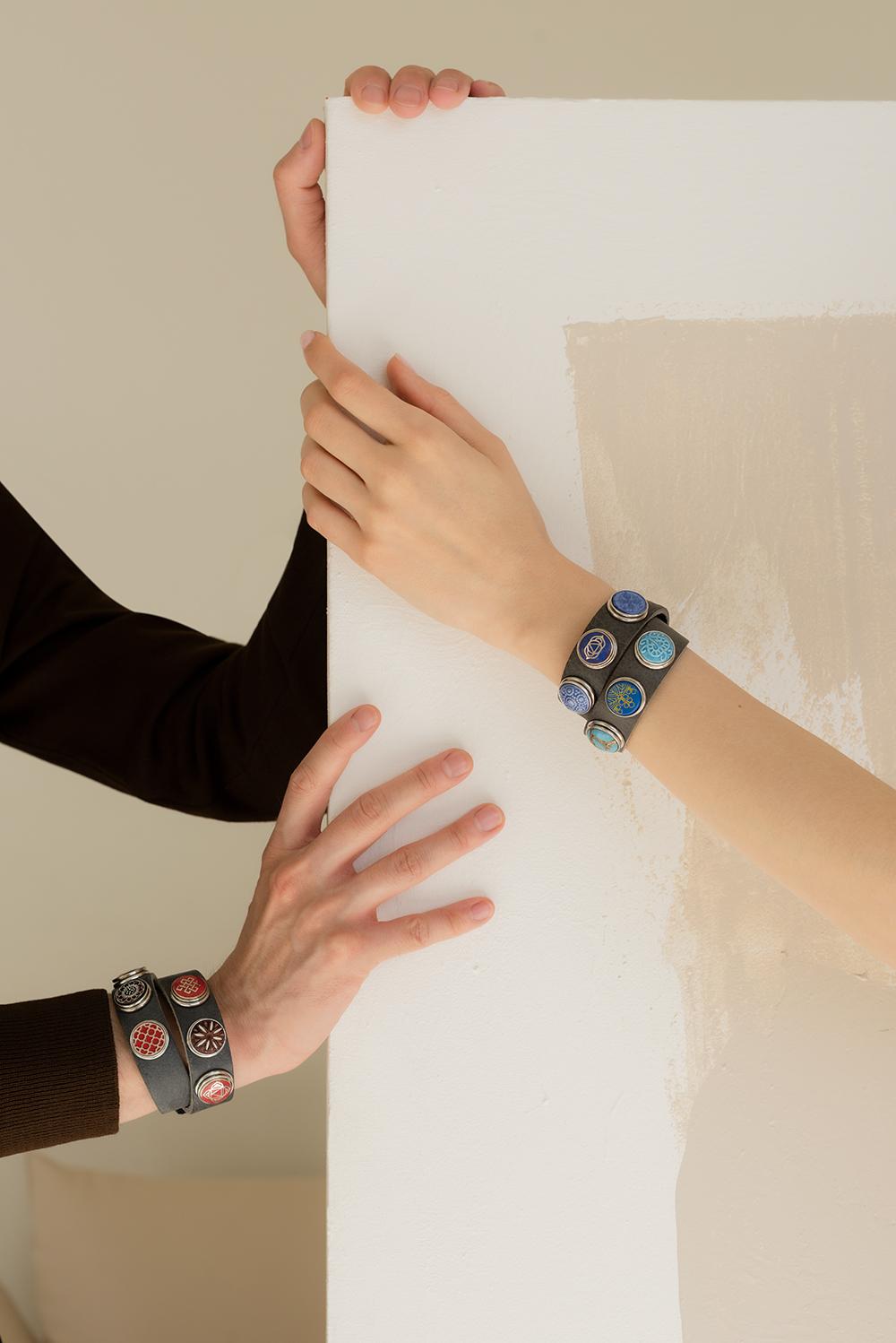 NOOSA Original classic double bracelet black graphite