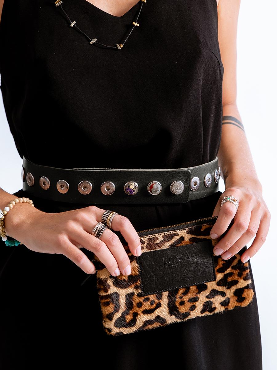 NOOSA Original Classic Wide Allover Belt Black Graphite