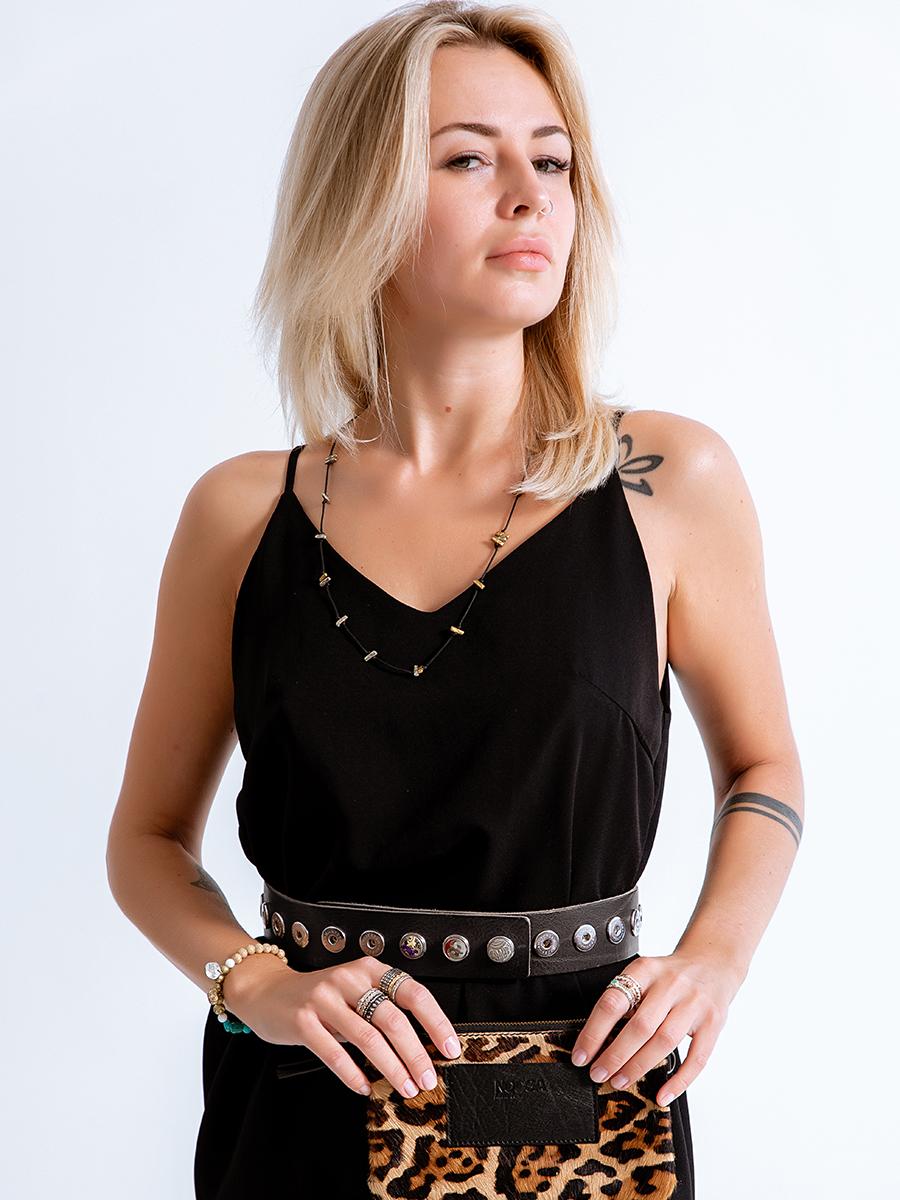 NOOSA Original Classic Wide Allover Belt Black Graphite