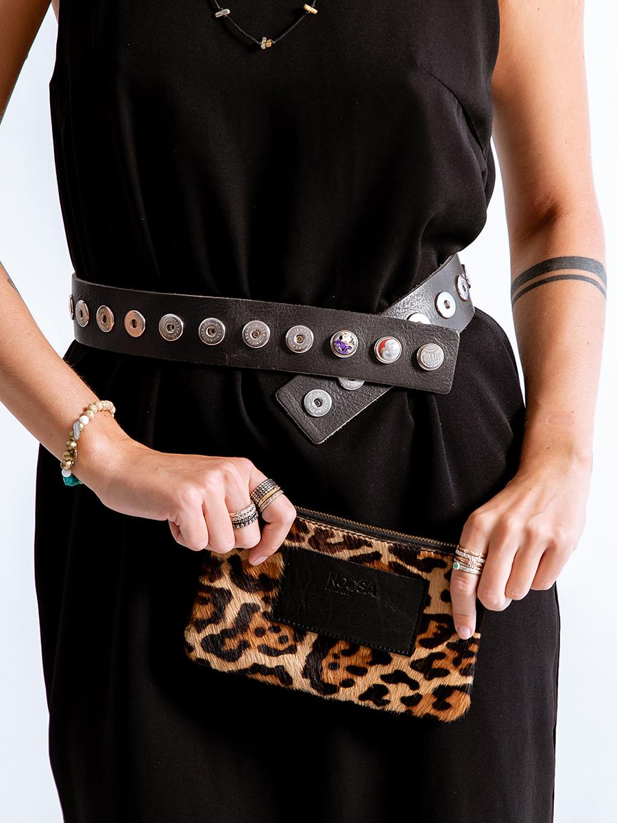 NOOSA Original Classic Wide Allover Belt Black Graphite