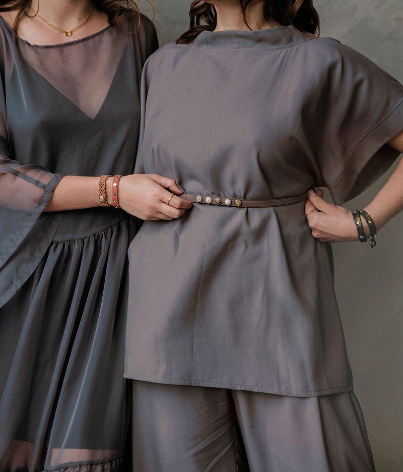 NOOSA Petite Salmon Leather Double Bracelet With Magnetic Lock Black