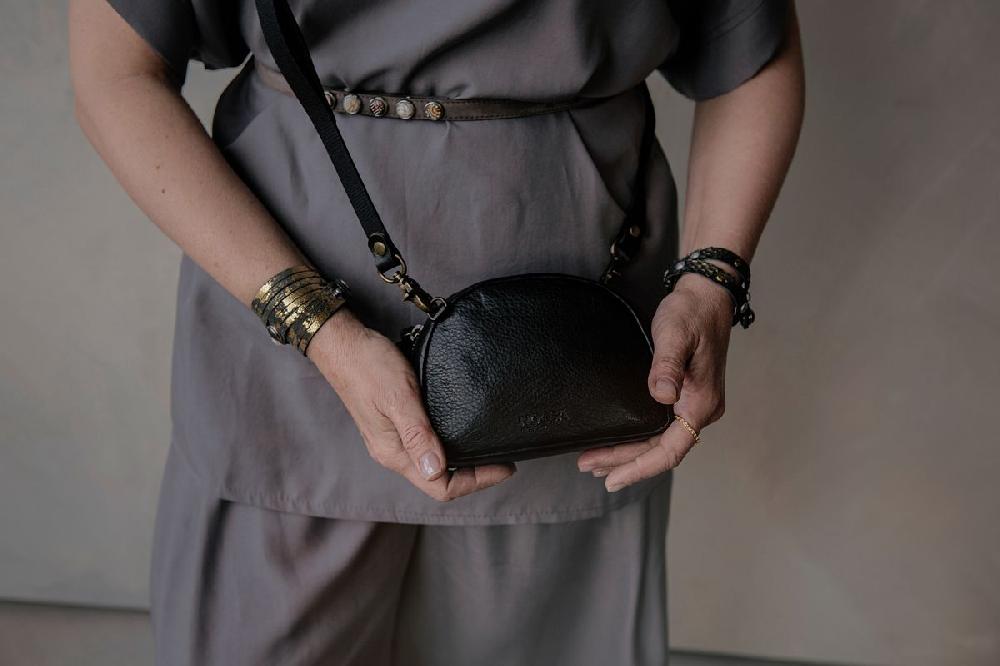 NOOSA Petite Triple Bracelet Golden Foil Black Graphite