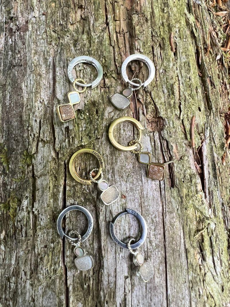 NOOSA Relic Creole classic earring silver (price per piece)