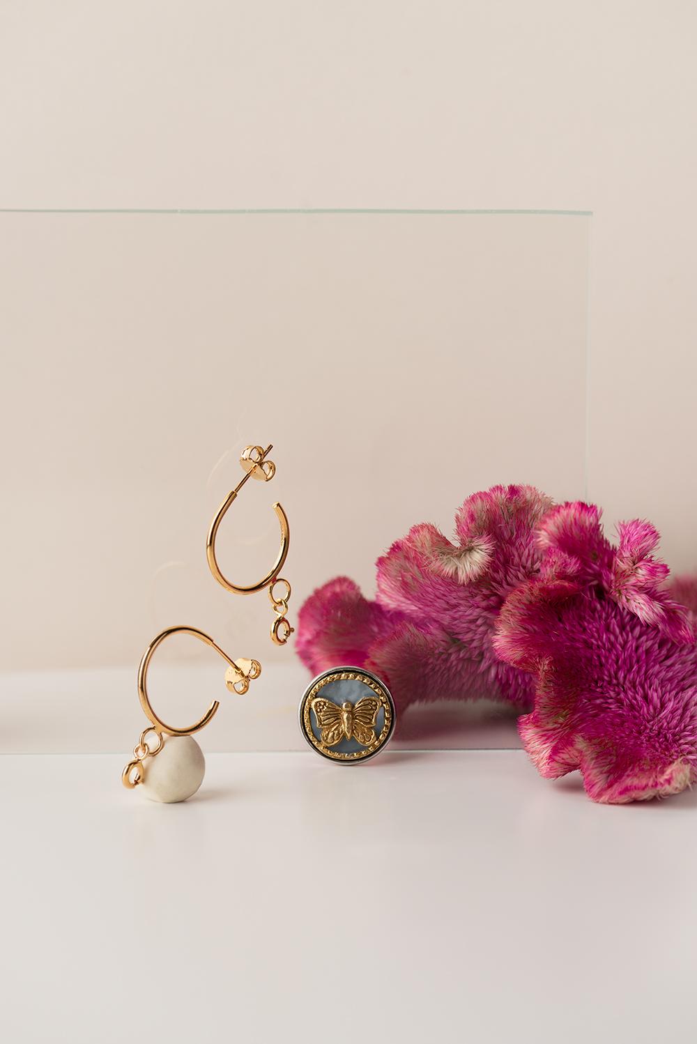 NOOSA Relic Mix & Match Classic Creole Earrings Gold-plated Silver (price Per Pair)