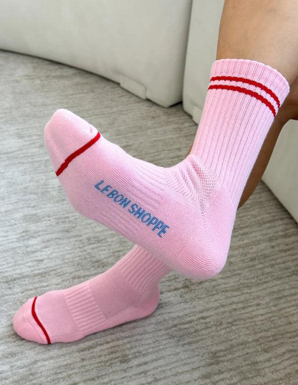 Nordic Muse Amour Pink Boyfriend Socks Le Bon Shoppe