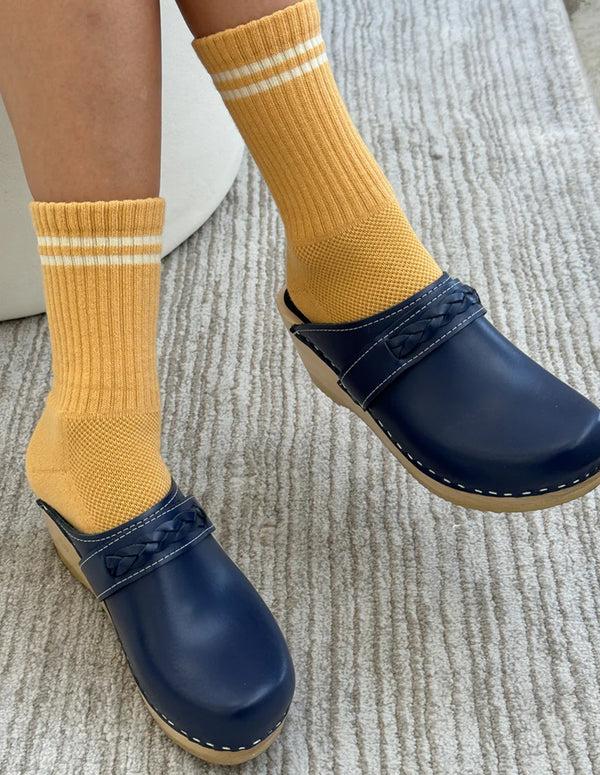 Nordic Muse Butter Yellow Boyfriend Socks Le Bon Shoppe