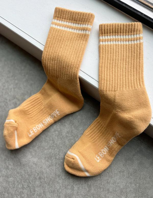 Nordic Muse Butter Yellow Boyfriend Socks Le Bon Shoppe