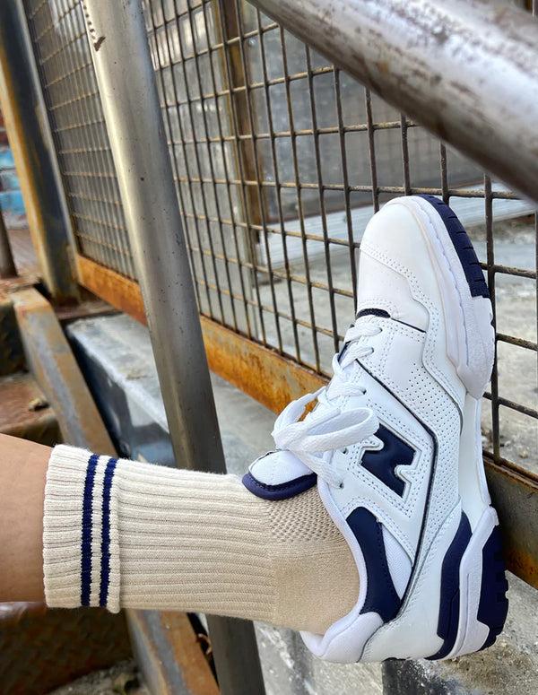 Nordic Muse Cashew Cream Boyfriend Socks Le Bon Shoppe