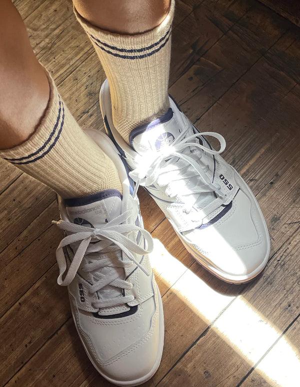 Nordic Muse Cashew Cream Boyfriend Socks Le Bon Shoppe