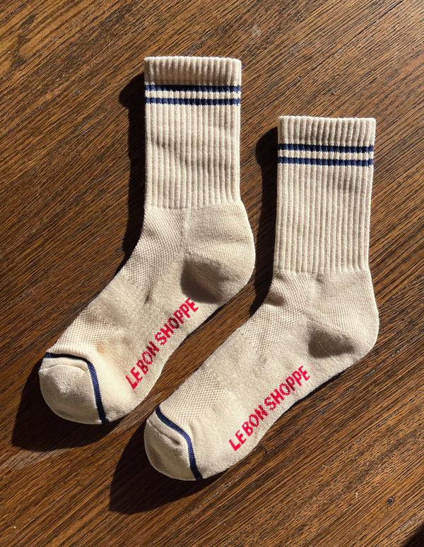 Nordic Muse Cashew Cream Boyfriend Socks Le Bon Shoppe